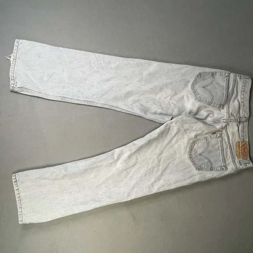 90s Levi's 505 Regular Fit Straight Leg Light Wash Denim Jeans Size mens W34 L30